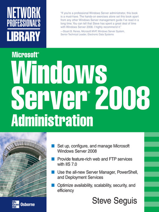 Title details for Microsoft Windows Server 2008 by Steve Seguis - Available